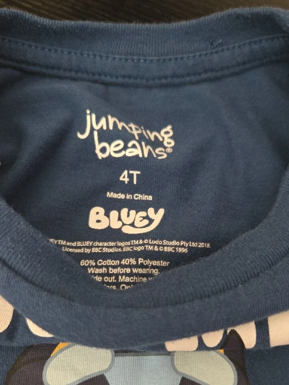 jumping beans Bluey Navy Blue Long Sleeve Tee